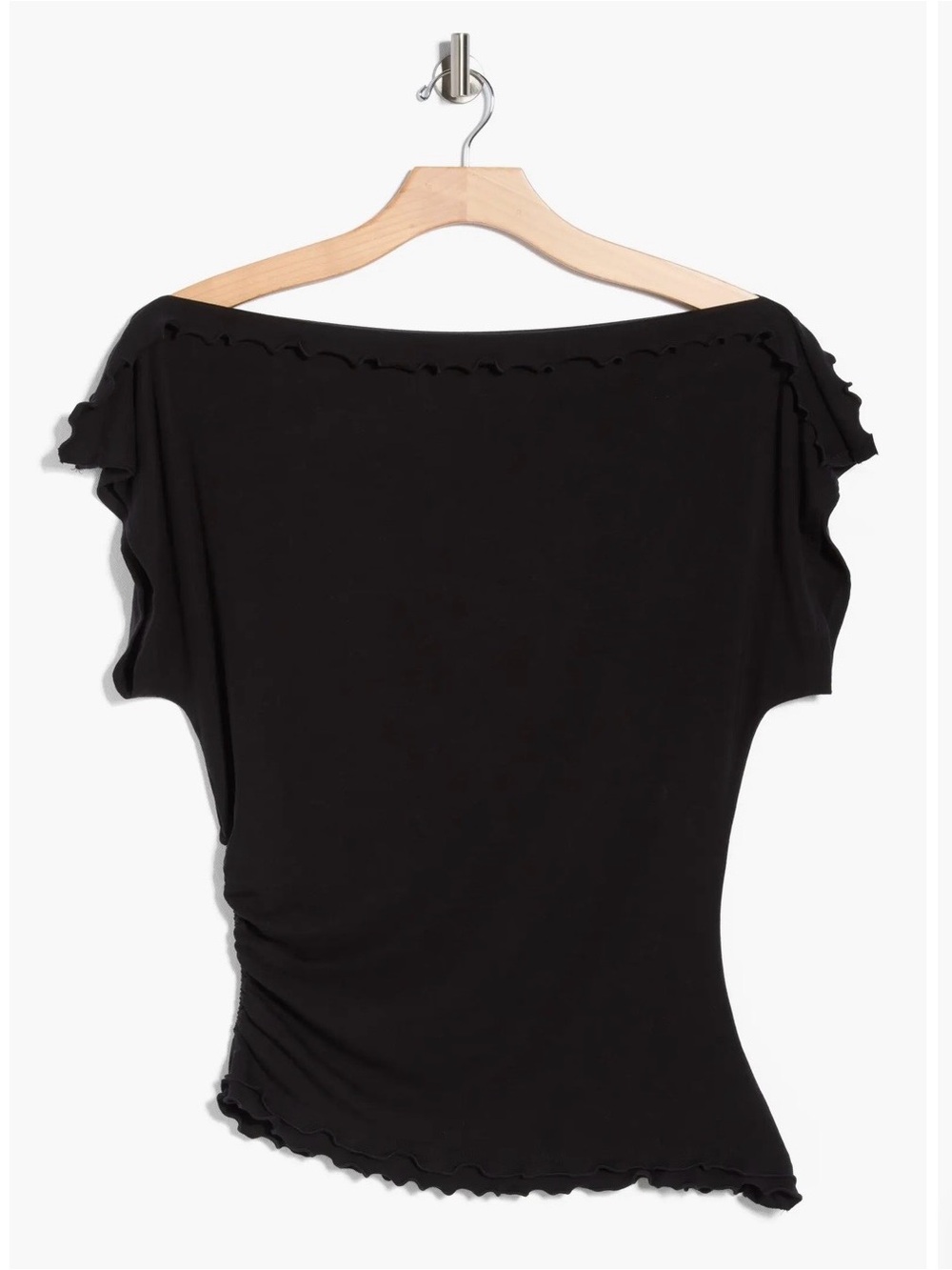 Free People Riley Knit Top, Black Size Medium, NWT
